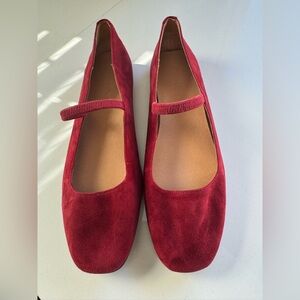 Madewell Greta Mary Jane Ballet Flats - Ruby Port Red - 8